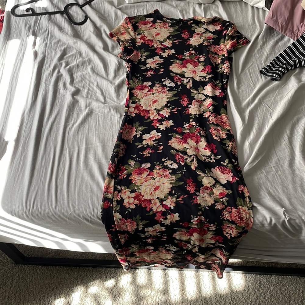 Dark floral long dress